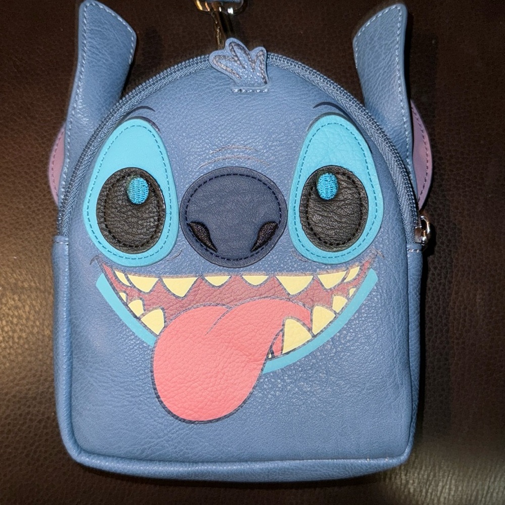 RARE Stitch Loungefly htf large wristlet purse